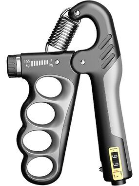 ✨11-220 lbs Gray Hand Grip Strength Trainer Adjustable Resistance Counter